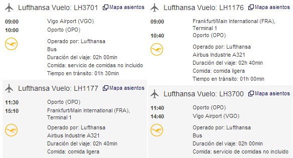 Lufthansa VGO-OPO